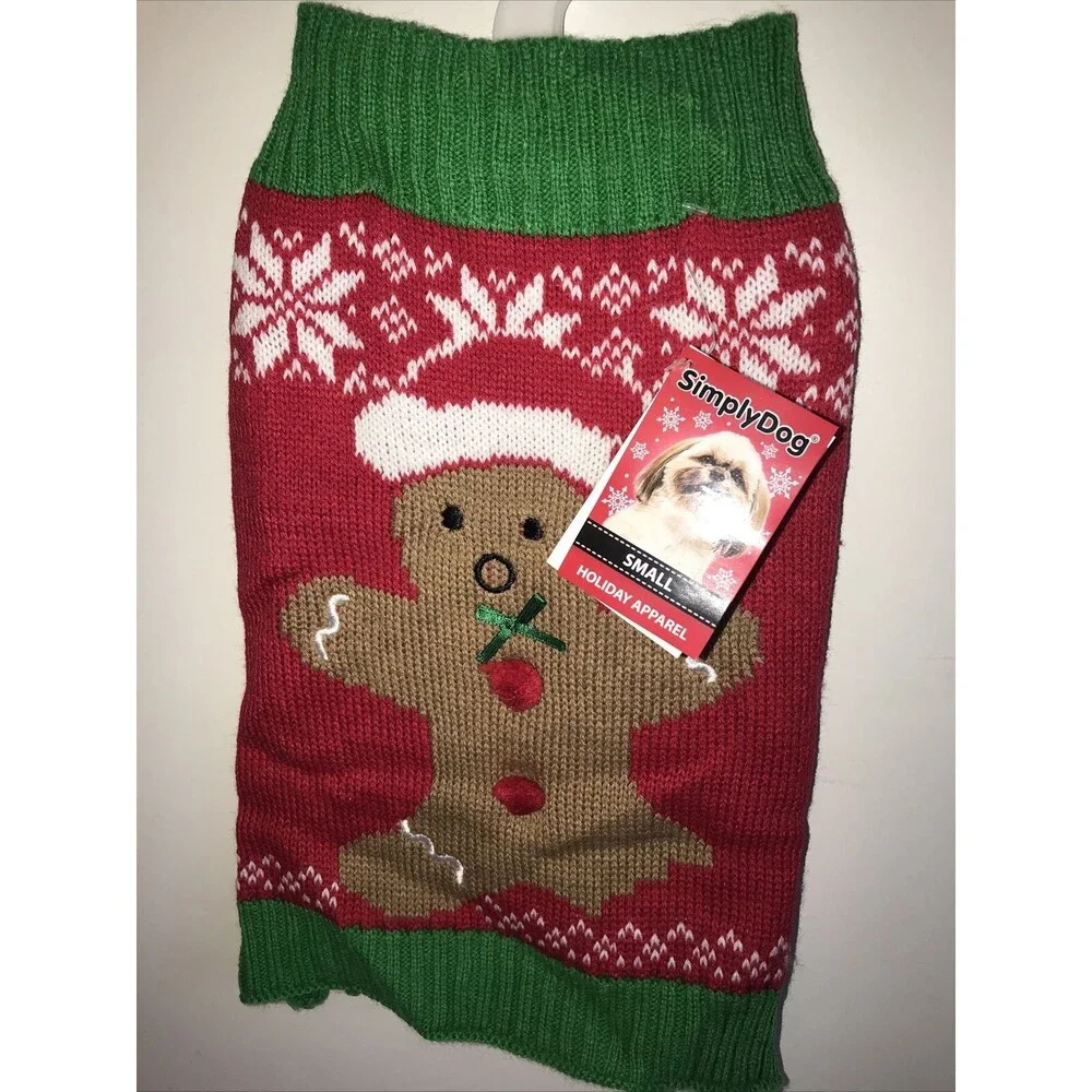 SimplyDog Holiday‎ Apparel Dog SMALL CHRISTMAS Sweater SET OF 3